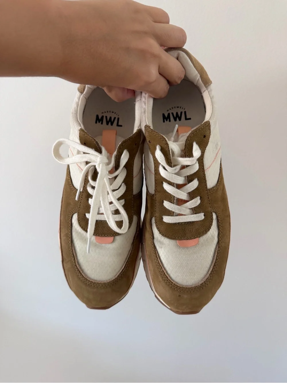 Madewell Kickoff Sneakers Olive & White Suede Low-Top Sneakers